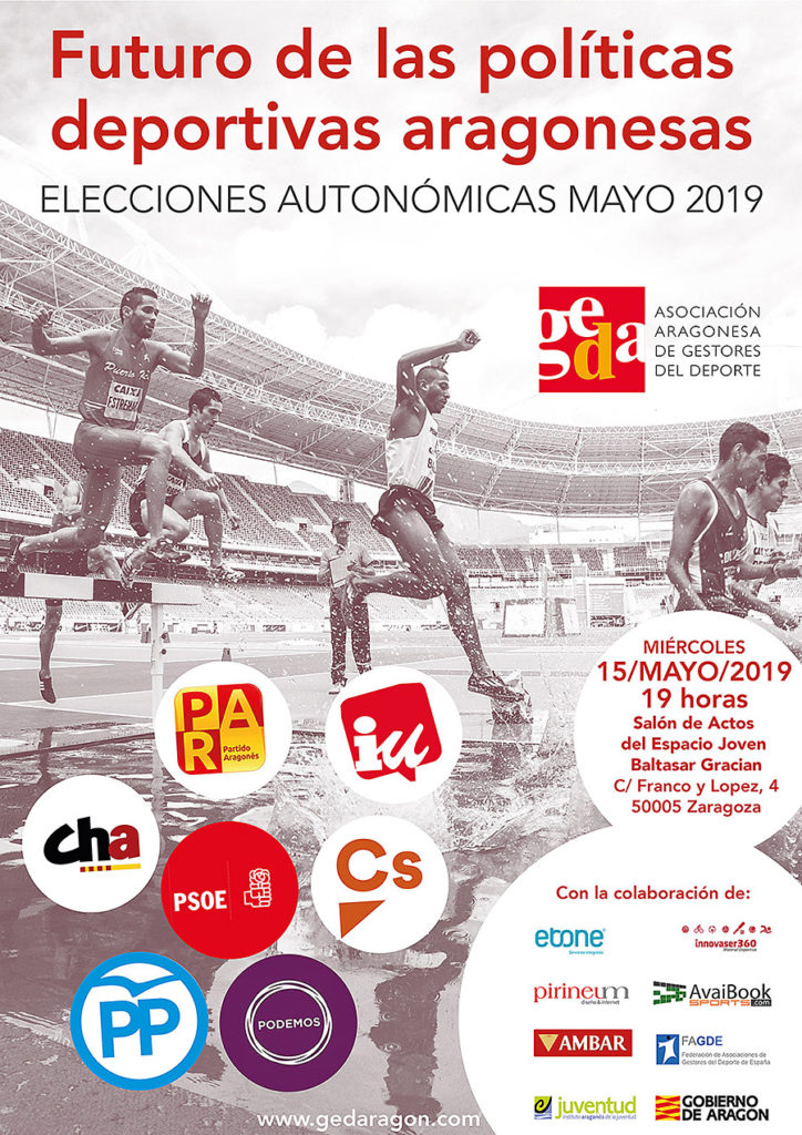 Jornada GEDA: âFuturo de las polÃ­ticas deportivas aragonesas. Elecciones AutonÃ³micas Mayo 2019â.
