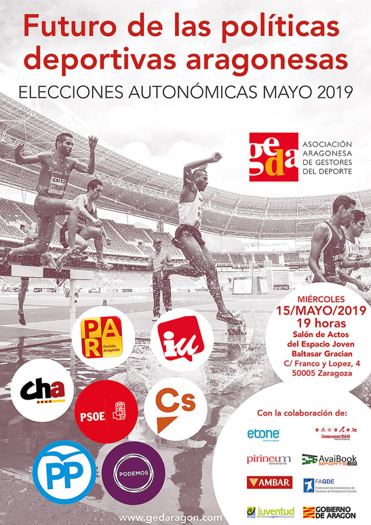 Jornada GEDA: “Futuro de las políticas deportivas aragonesas. Elecciones Autonómicas Mayo 2019”.