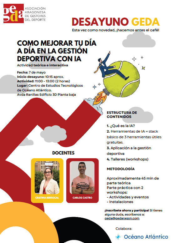 Próximo Desayuno GEDA: Inteligencia Artificial aplicada a la gestión deportiva