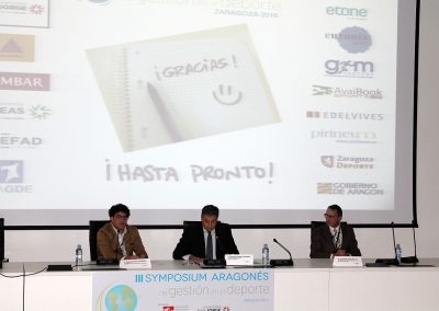 III Symposium Aragonés de Gestión en el Deporte 2016