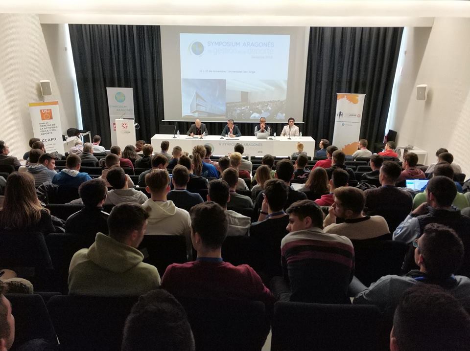 Los días 22 y 23 de noviembre se celebró en la Universidad San Jorge de Zaragoza el V Symposium Aragonés de Gestión en el Deporte, evento organizado por la Asociación de Gestores del deporte de Aragón (GEDA). 