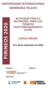 Formación online: Actividad física y nutrición en tiempos de postconfinamiento COVID