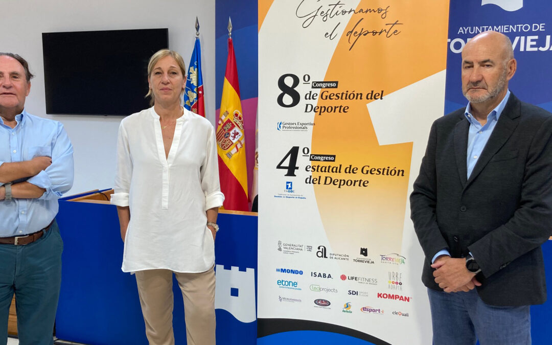 8º Congreso de Gestión del Deporte de la Asociación de Gestores Deportivos Profesionales de la Comunidad Valenciana (GEPACV) y el 4º de la Federación de Asociaciones de Gestión del Deporte de España, que se celebrarán de forma conjunta los días 20 y 21 de octubre en el Auditorio Internacional de Torrevieja. 